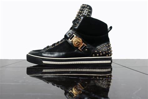 scarpe da gunnastica versace|versace high top sneakers.